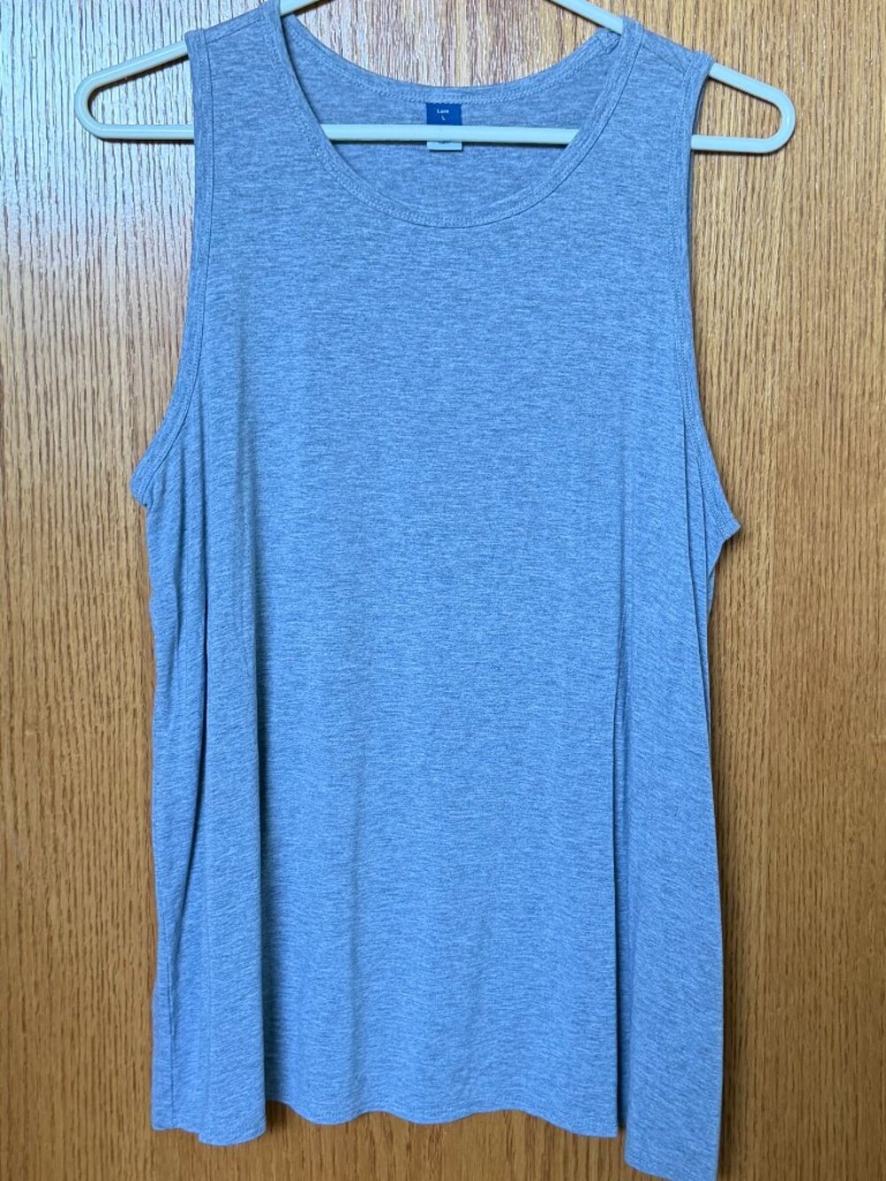 Luxe Soft Knit Swing Tank Top Heather Gray Size Large